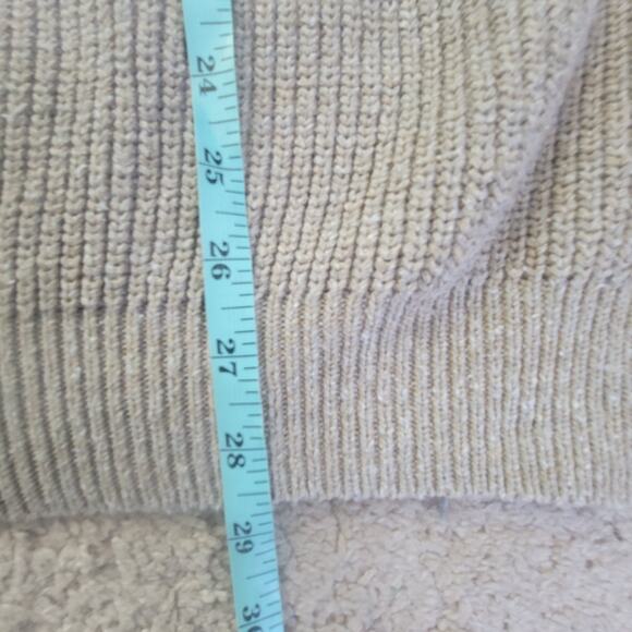 Cabelas Ribbed Sweater Mens XL Cotton Blend Pullover Made in USA Beige - Picture 6 of 10